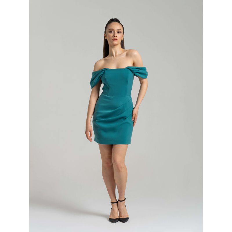 Evoking Glamour Mini Dress, Turquoise image