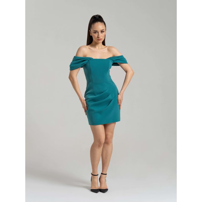 Evoking Glamour Mini Dress, Turquoise image