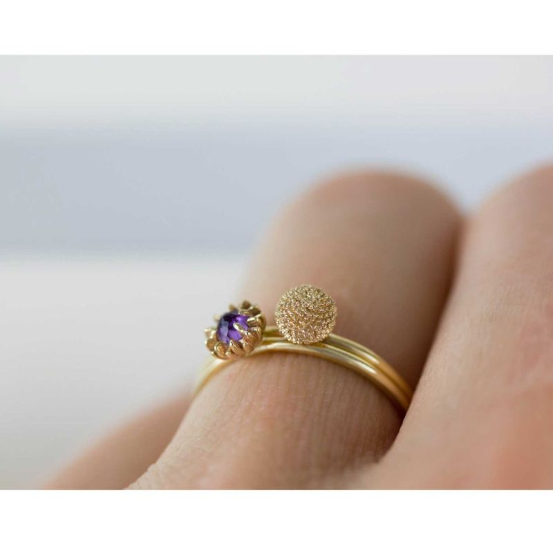 Dahlia Stacking Ring – Gold image