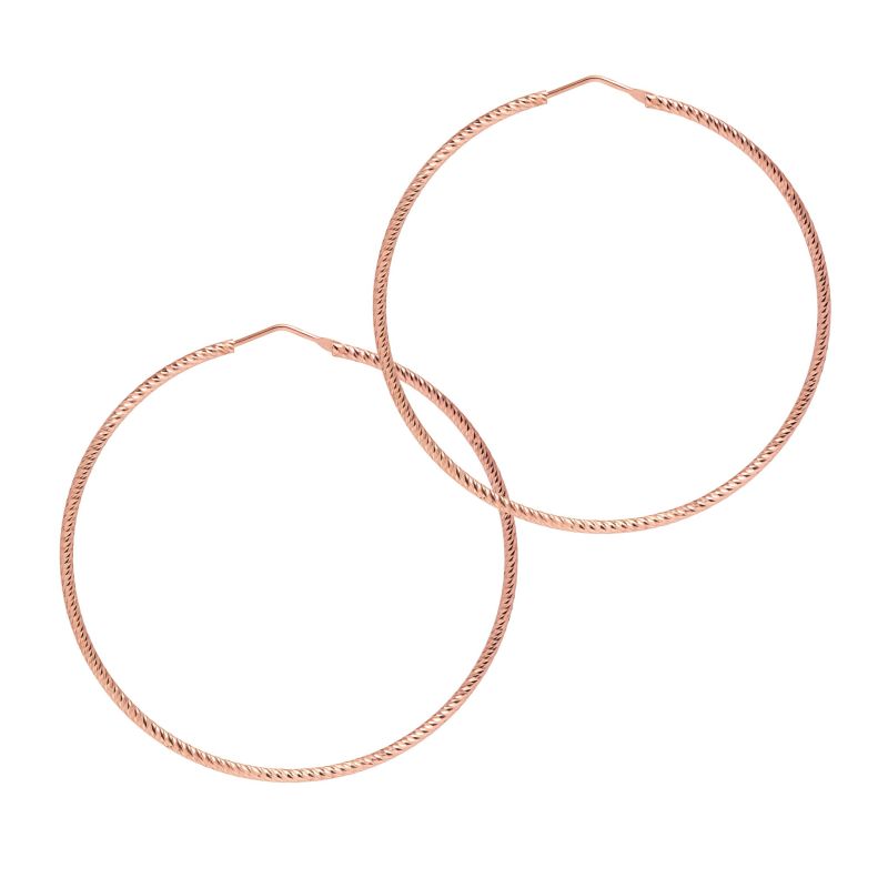 Sparkly Hoop Earrings Extra Large Rose Gold image