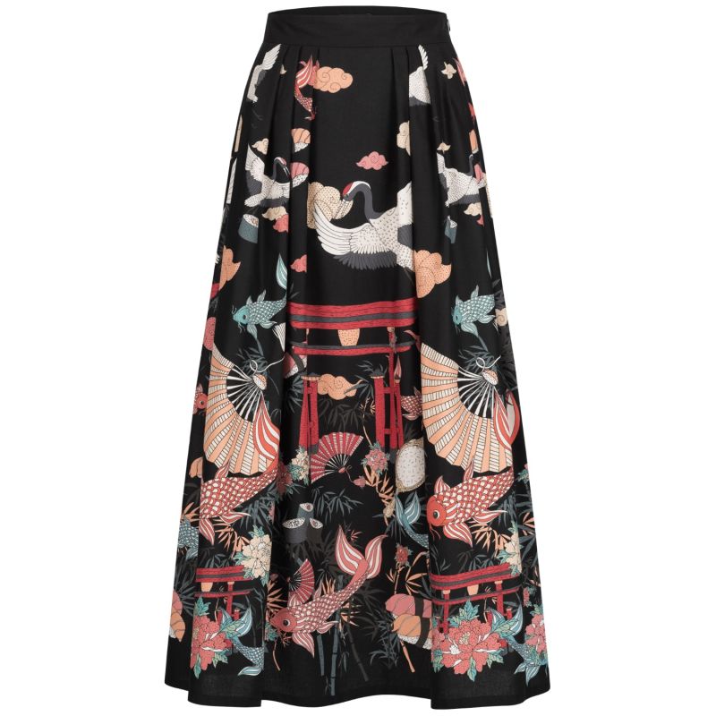 Maxi Skirt With Japanese Print image