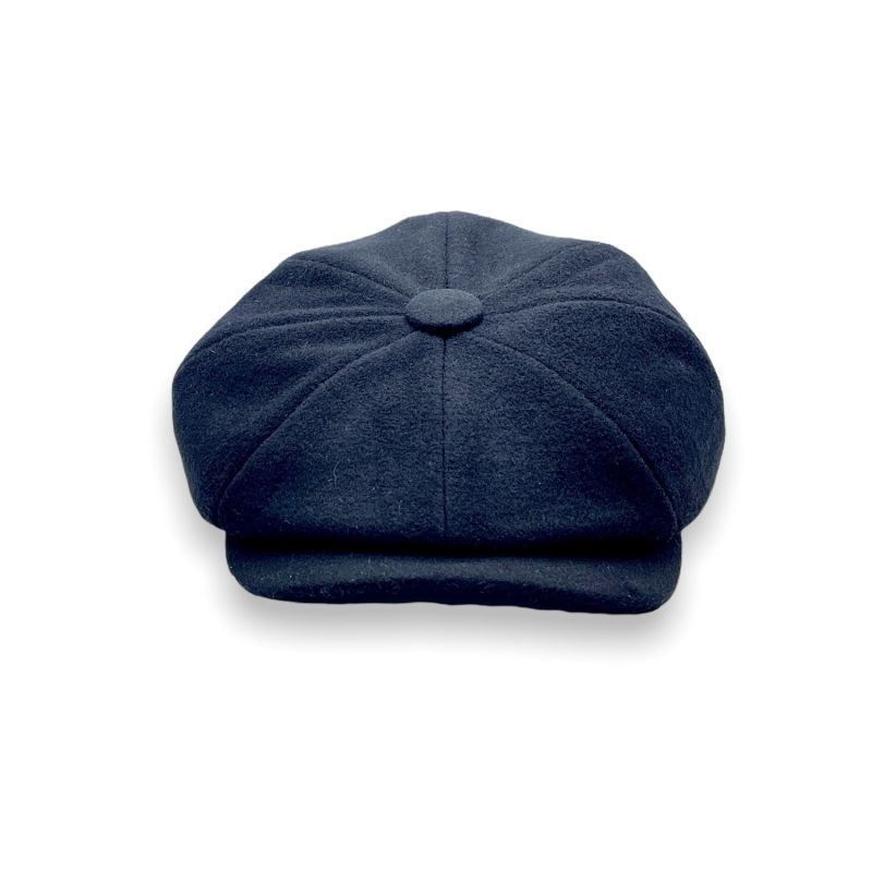 Alberts Ace Bakerboy Cap In Black Cashmere Wool image