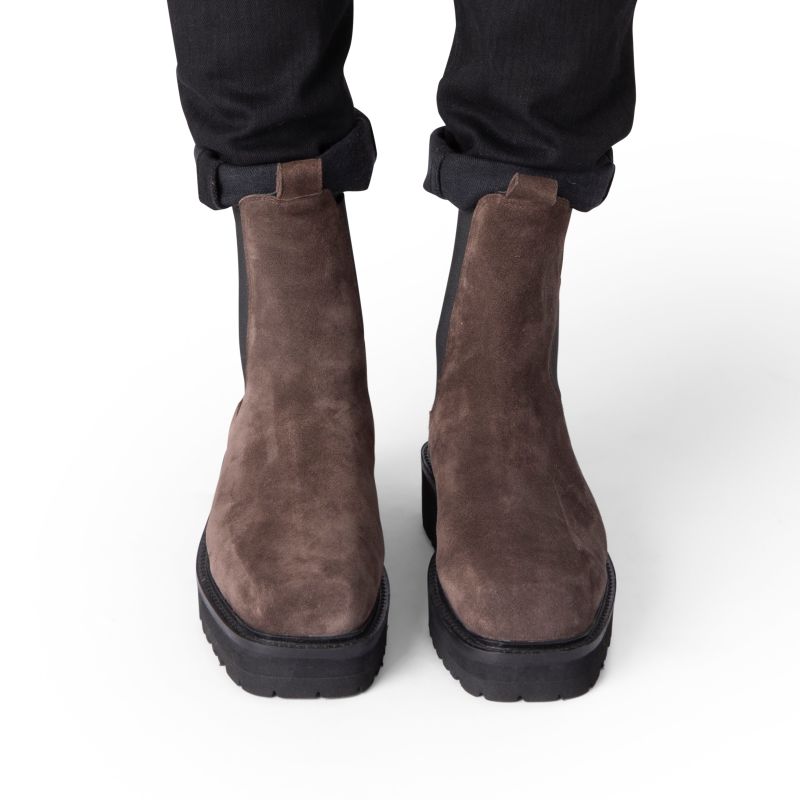 Cactus Espresso Brown Suede Chelsea Boot image