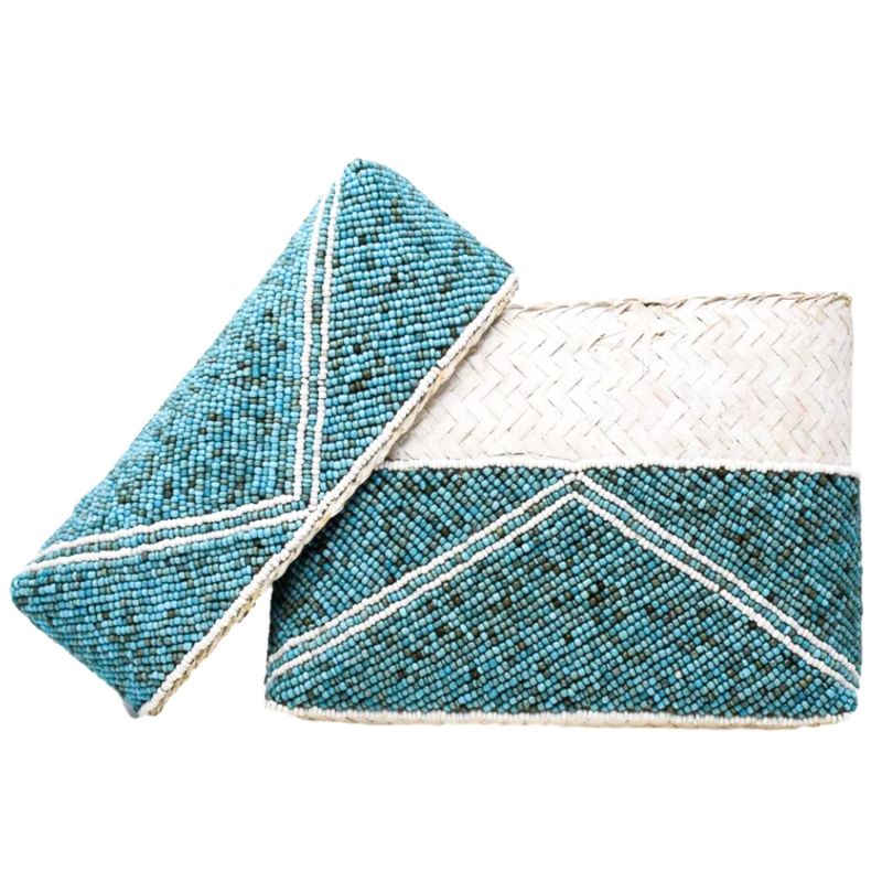 Macy Beaded Clutch - Aqua image