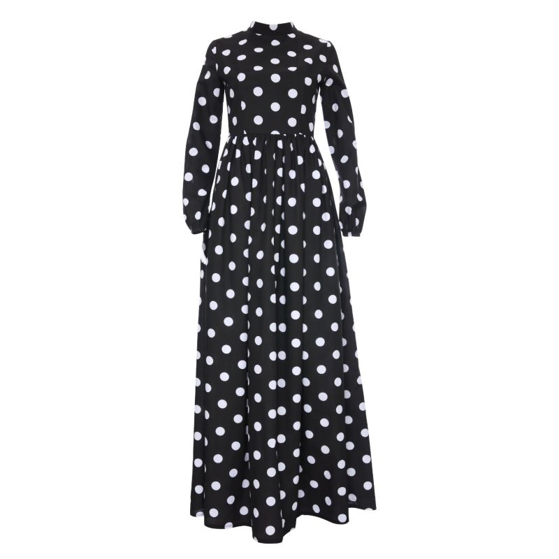 Monique Black Polka Dot Maxi - Black | Zalinah White | Wolf & Badger