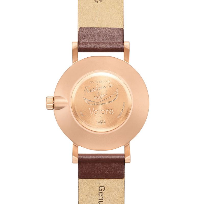 Volare Rose Gold Brown Leather 42Mm image