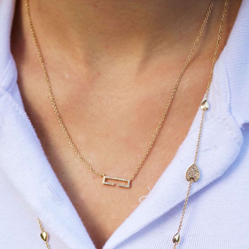Swing Necklace In 14 Kt Rose Gold Vermeil On Sterling Silver image