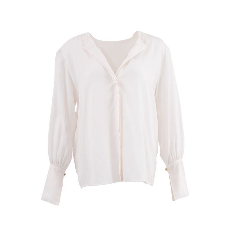 Cap Ferret Tencel Long Sleeves Shirt In Porcelain White image