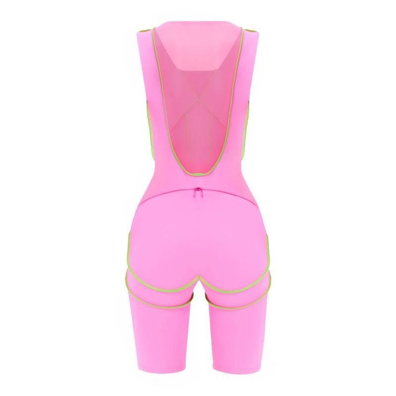 Monoskin Jumpsuit With Shorts Zig Zag Pink image