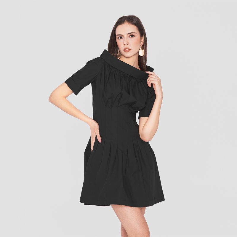 Eysa | Gots Organic Cotton Dress In Black image