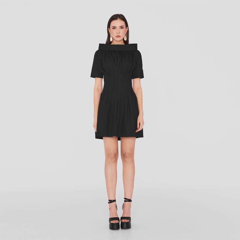 Eysa | Gots Organic Cotton Dress In Black image