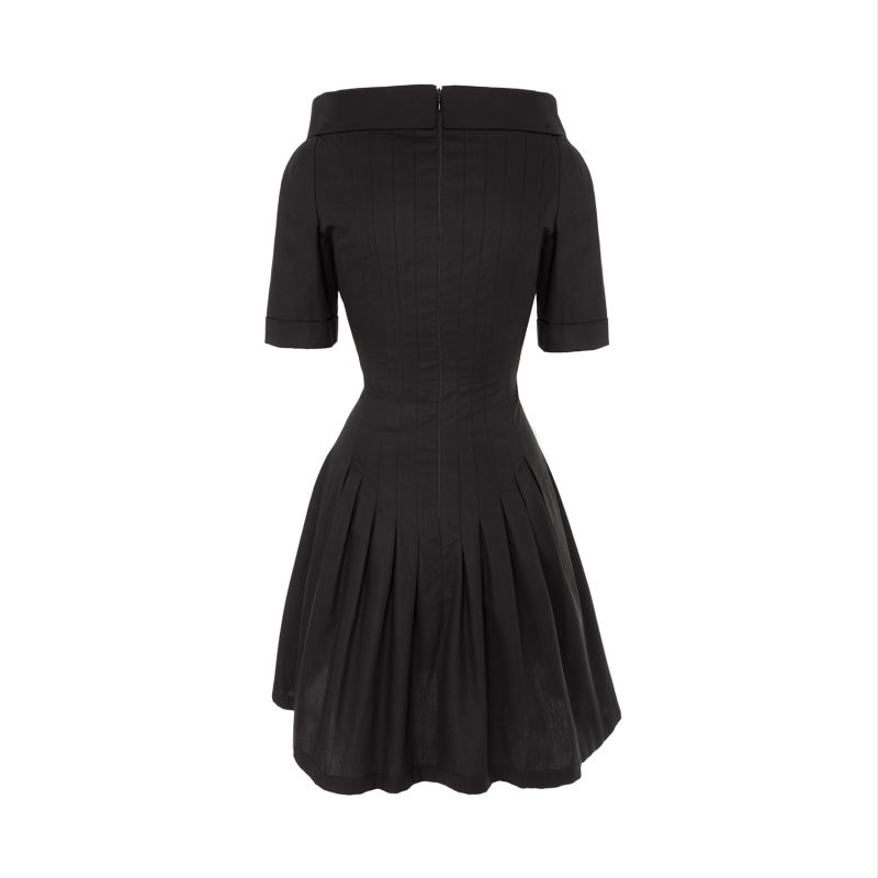 Eysa | Gots Organic Cotton Dress In Black image