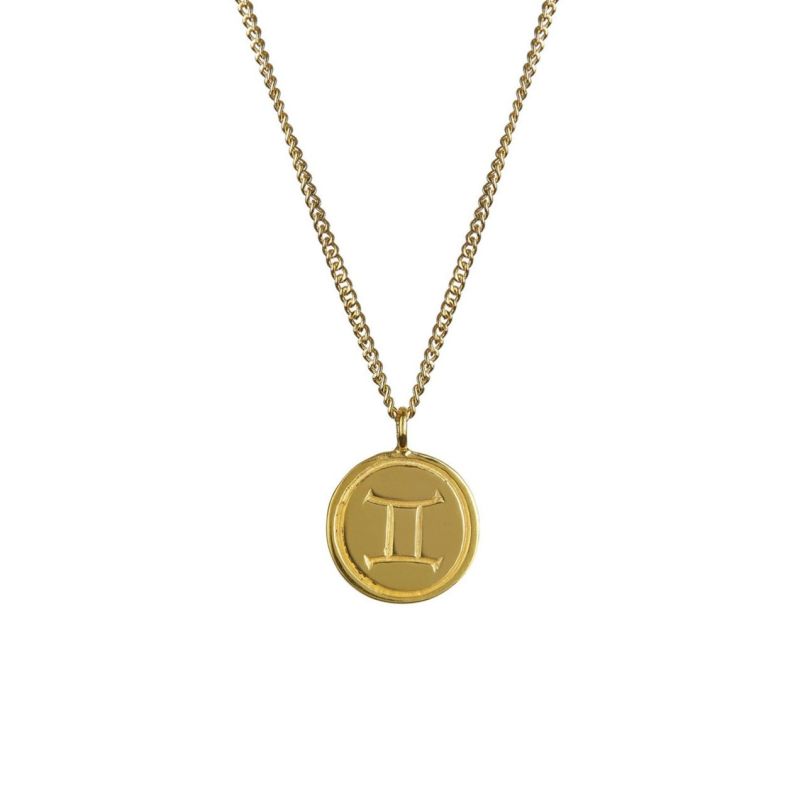 Zodiac Necklace Gemini Gold image