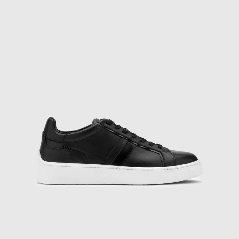 Ezri Black Leather Men's Sneaker image