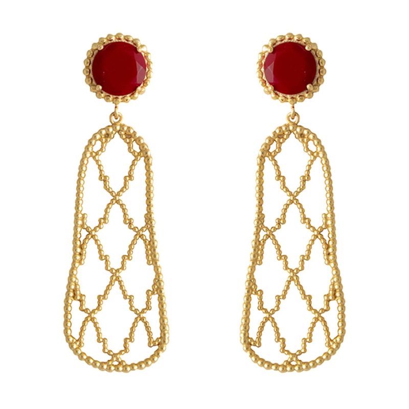 Ruby Alhambra Earrings image