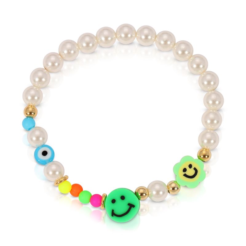 Smiley Face Pearl Bracelet image