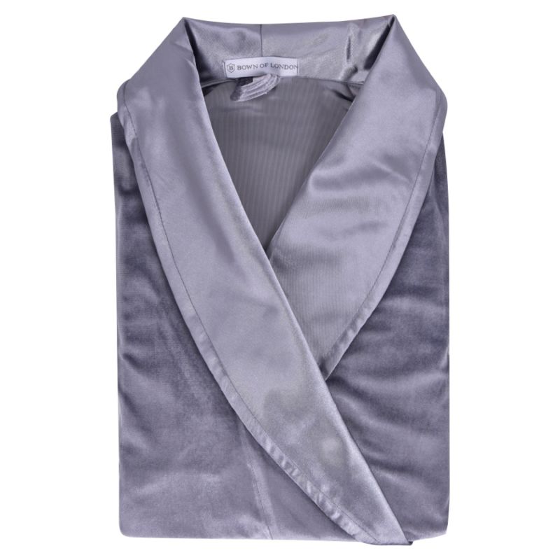 Lunar Ladies Velvet Robe In Grey image