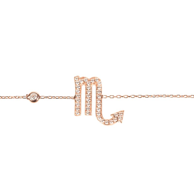 Zodiac Horoscope Star Sign Bracelet Scorpio Rosegold image