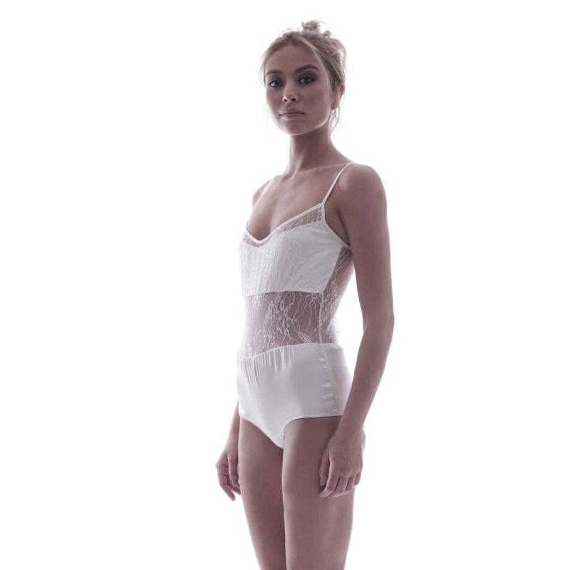 Silk Bodysuit Ivory image