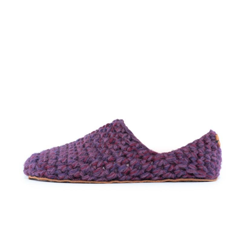 Handmade Bamboo Wool Slippers In Lavender Purple image