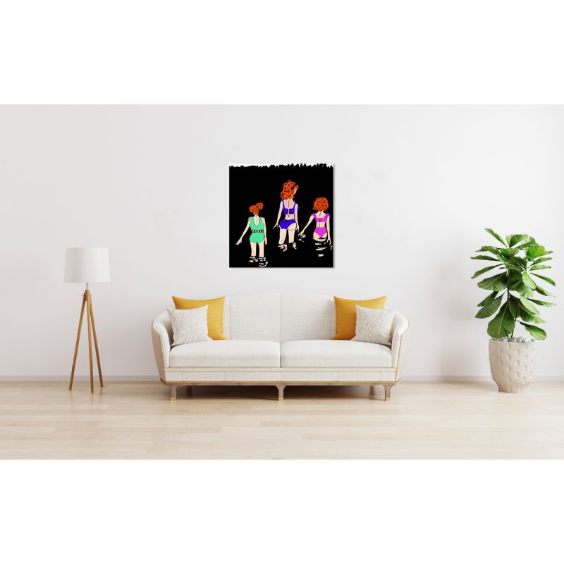 Girls At Black Sea Art Print image