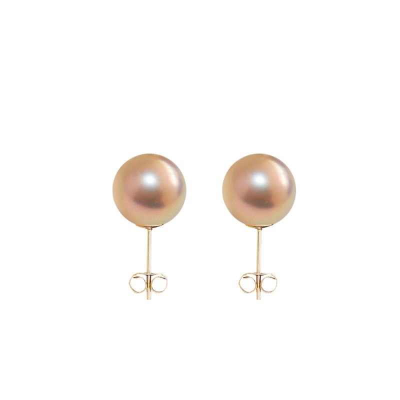 Small Gold Pearl Studs Earrings Solid 9ct Gold by ORA Pearls