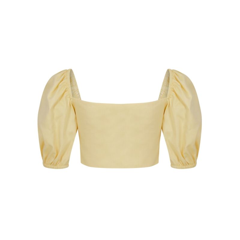 Grace Ruched Top In Yellow image