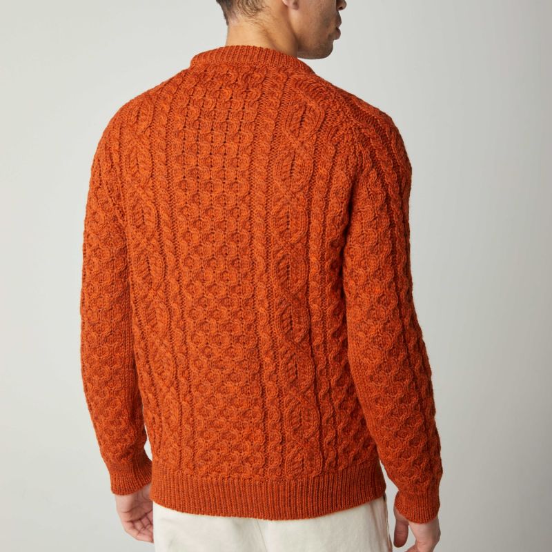 Hudson Aran Jumper - Yellow & Orange image