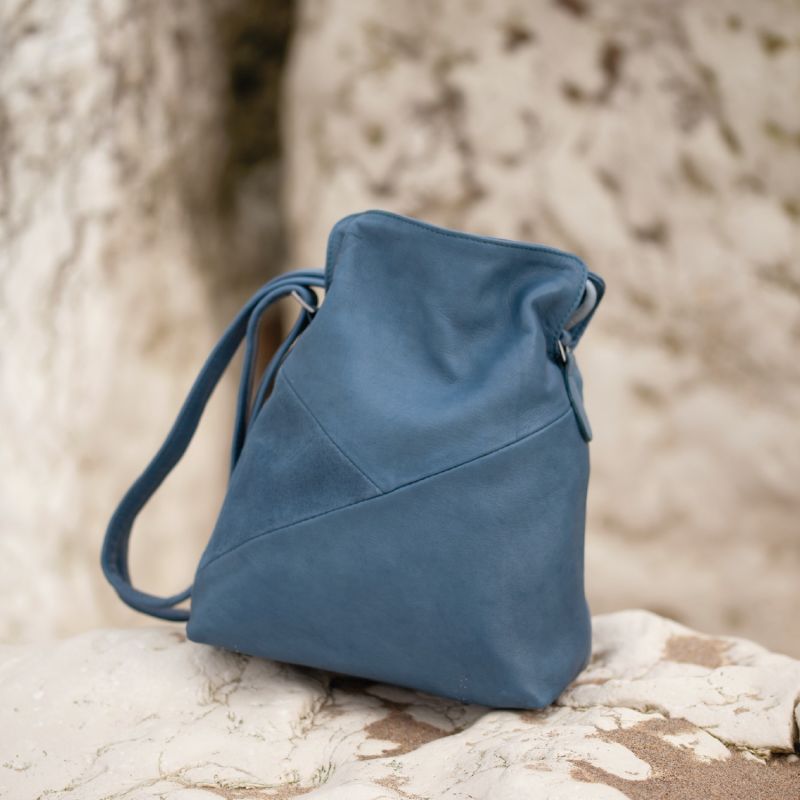 Tilly Mini Hobo Leather & Suede In Petrol image