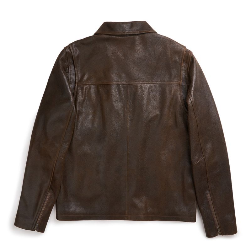 Rainier Moto Leather Jacket - Cracked Brown | Lastwolf Rainier Moto Leather Jacket - Cracked Brown | Lastwolf