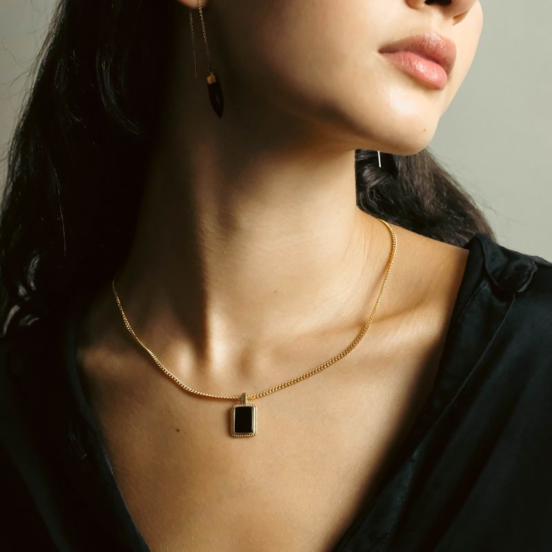 Black Onyx Pendant Necklace image