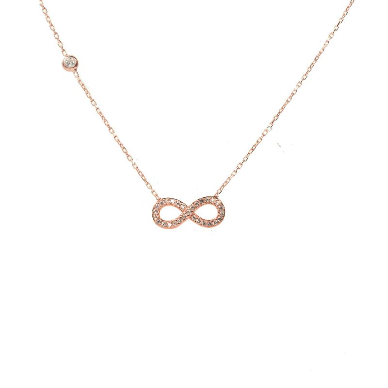 Eternity Infinity Necklace Rosegold image