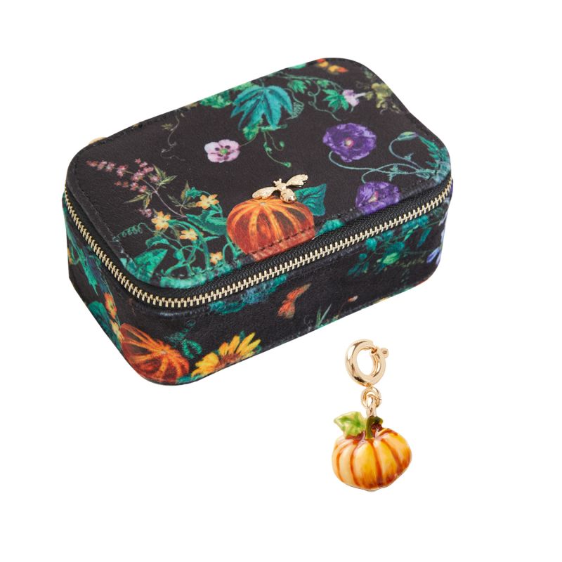 Fable Black Pumpkin Small Jewellery Box, Pumpkin Charm image