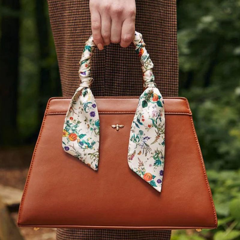 Fable England Botanical Pumpkin Tote Tan Fable England Wolf & Badger