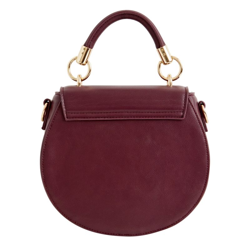 Liberty Saddle Bag Vegan Leather - Burgundy | Fable England | Wolf & Badger