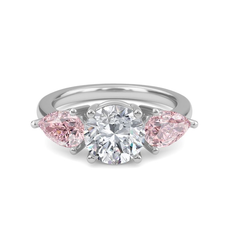 Pink diamond store estate ring