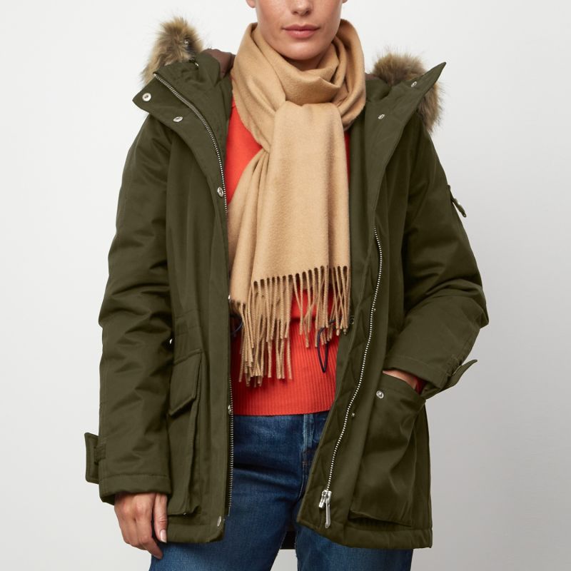 Farringdon Faux Fur Parka - Green image