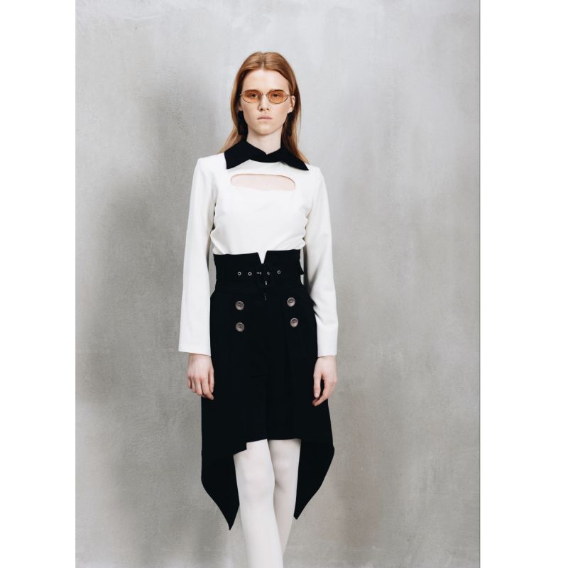 Fashion Shorts With Skirt Overlay Black Julia Allert Wolf & Badger