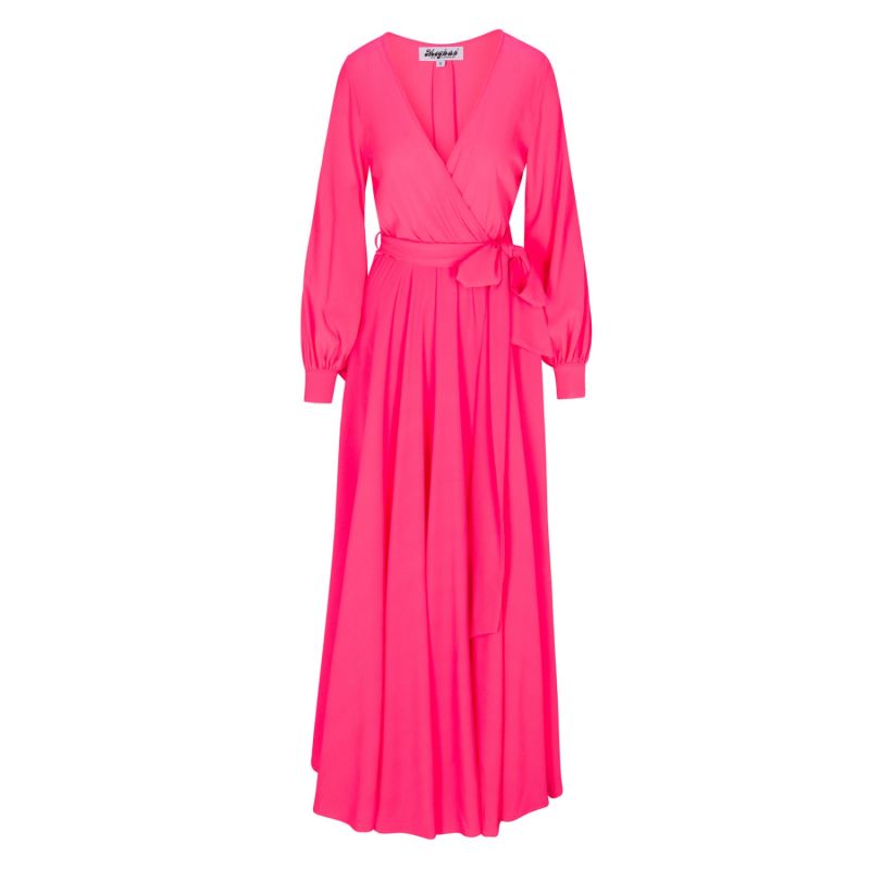 Lilypad Maxi Dress - Neon Pink image