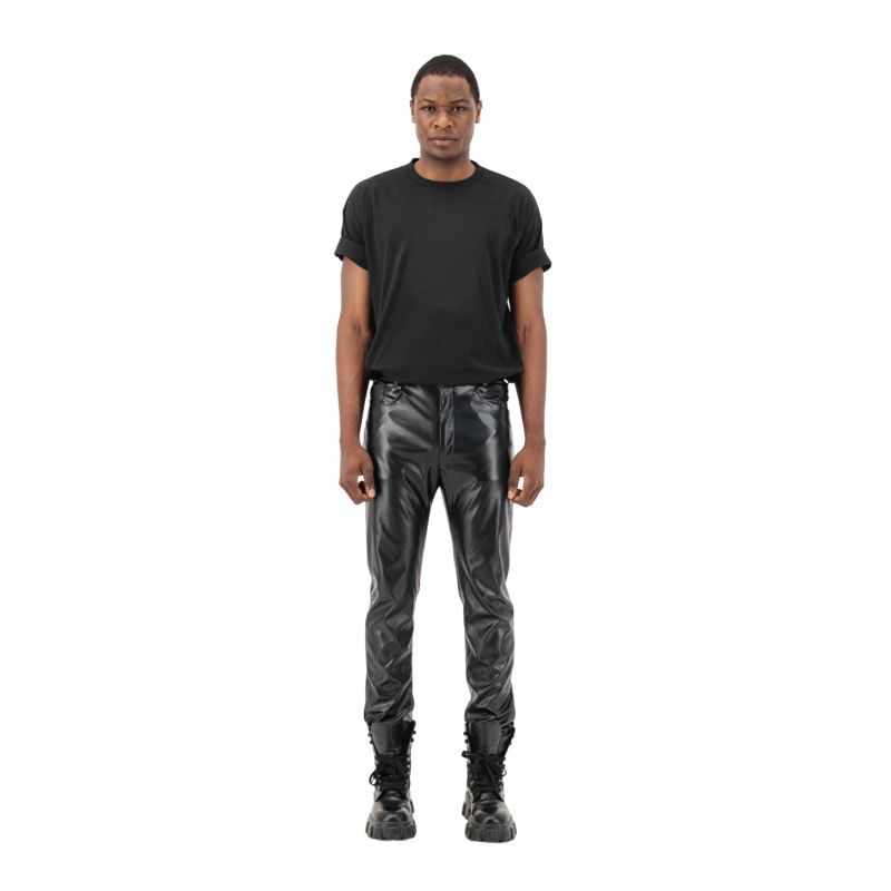 Faux Leather Straight Cut Pants image