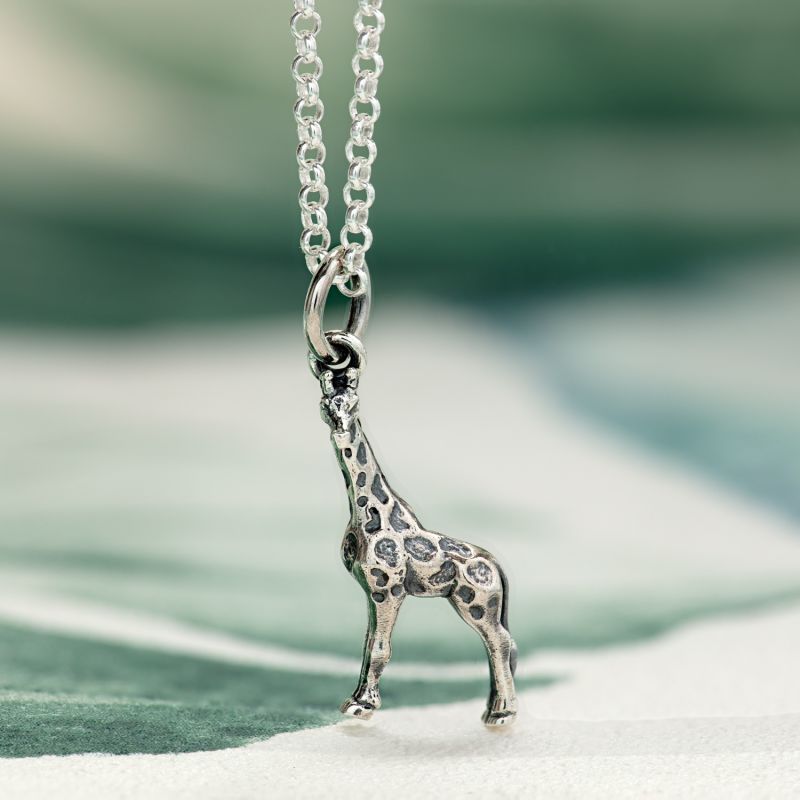 Sterling silver deals giraffe necklace