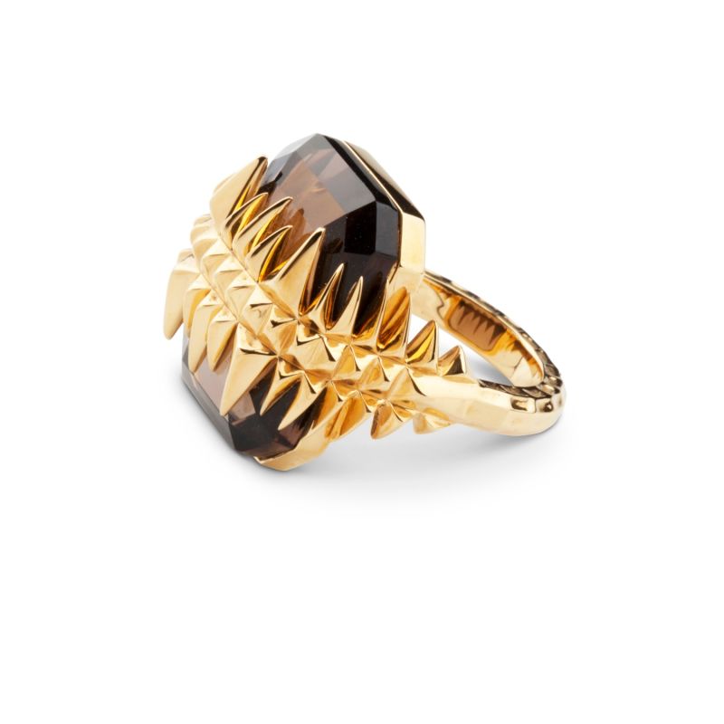 Black Sea Glacier Ring Gold & Smoky Topaz image