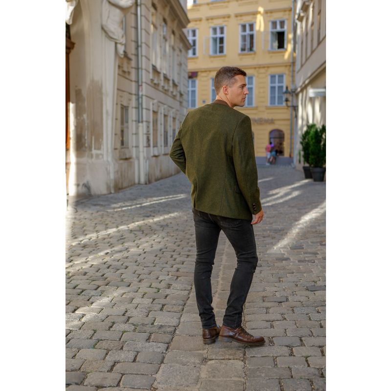 Edward - Classic Austrian Jacket In Olive - Blue image