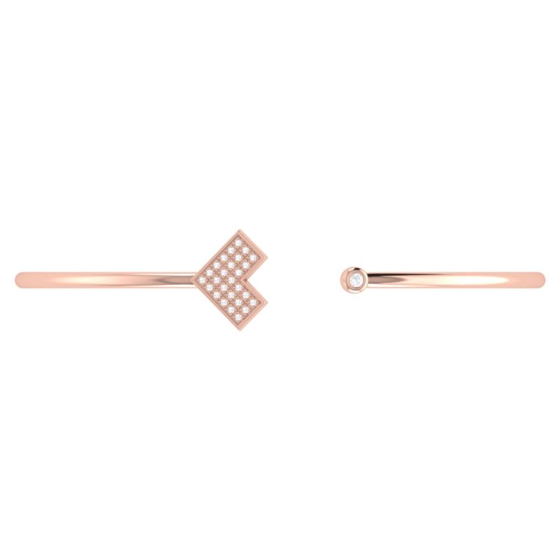 One Way Cuff In 14 Kt Rose Gold Vermeil On Sterling Silver image