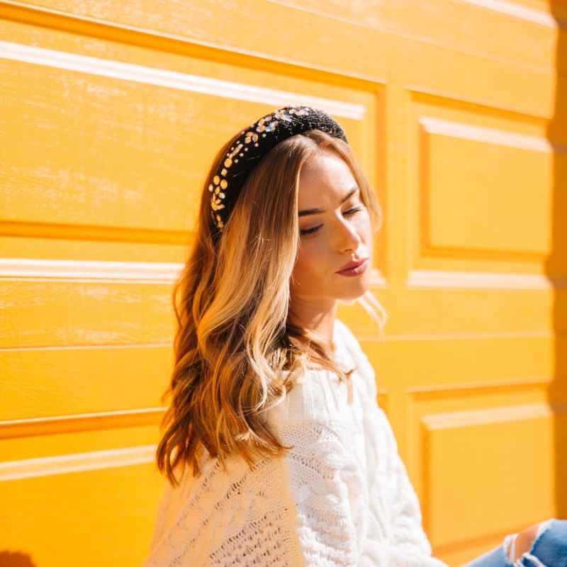 Black Silver Pearlesque Headband image