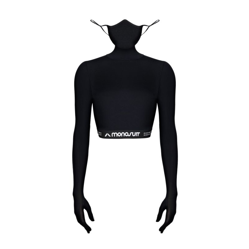 Croptop Mask - Black image