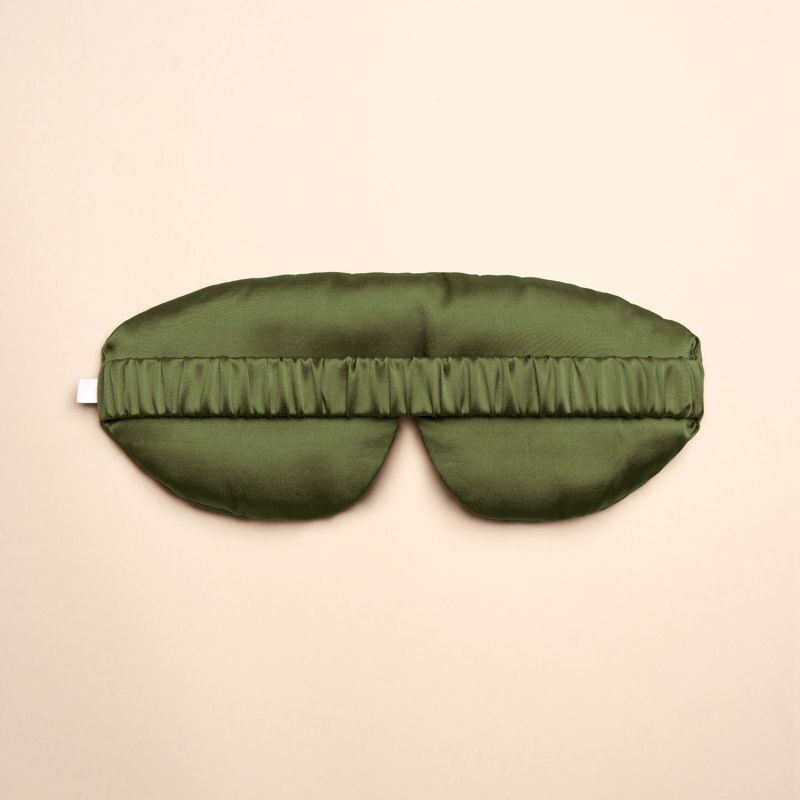Dream Silk & Kapok Sleep Mask In Pistachio Green image