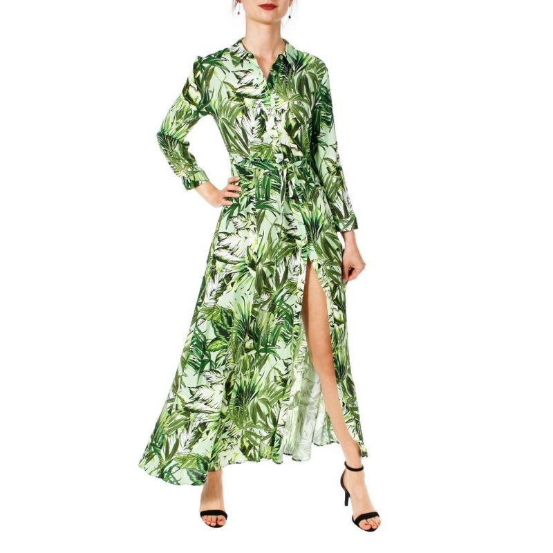 Yana Green Leaves Dress image