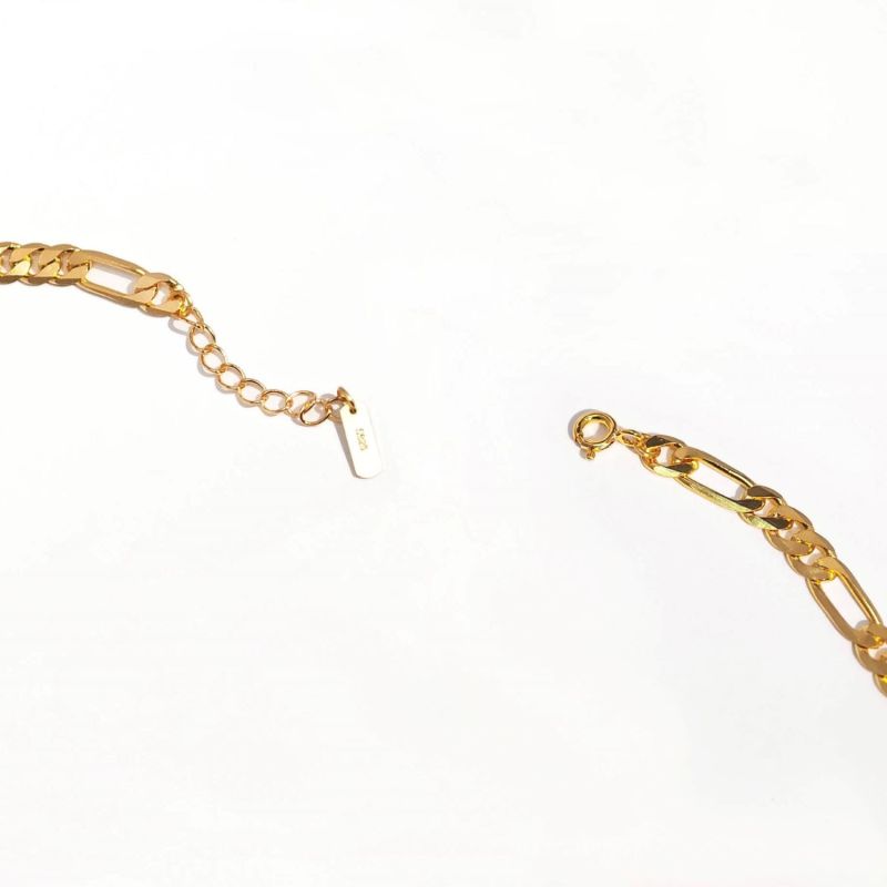 Figaro Gold Chain Bracelet image