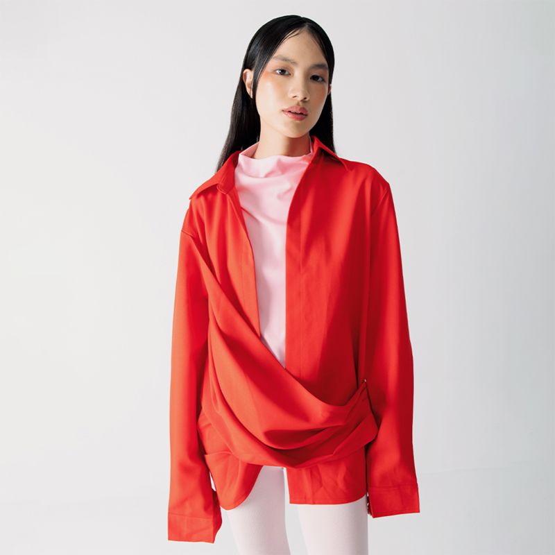 Filles Drappery Red Shirt image